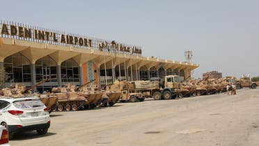 UAE military vehicles are seen at the international airport of the southern port city of Aden, Yemen August 5, 2015. Picture taken August 5, 2015. REUTERS