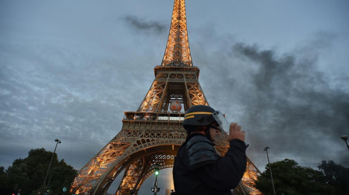 French supporters protest France's loss in the Euro 2016 final match