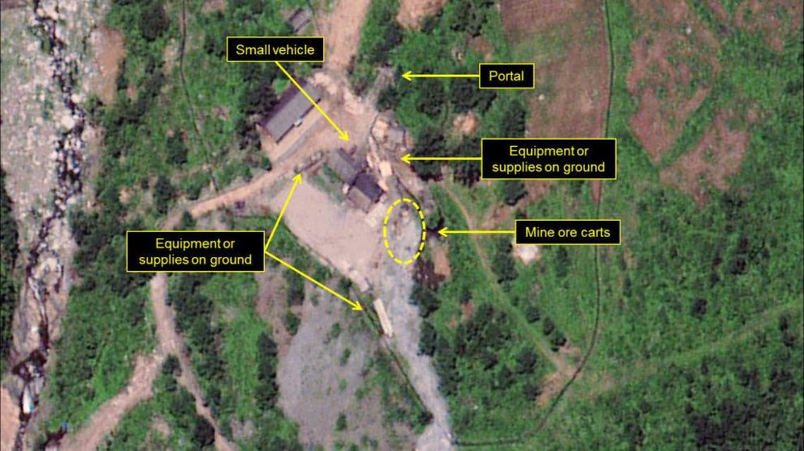Supplies/equipment, vehicle and several mine ore carts identified at the North Portal. (Photo courtesy: 38 North)