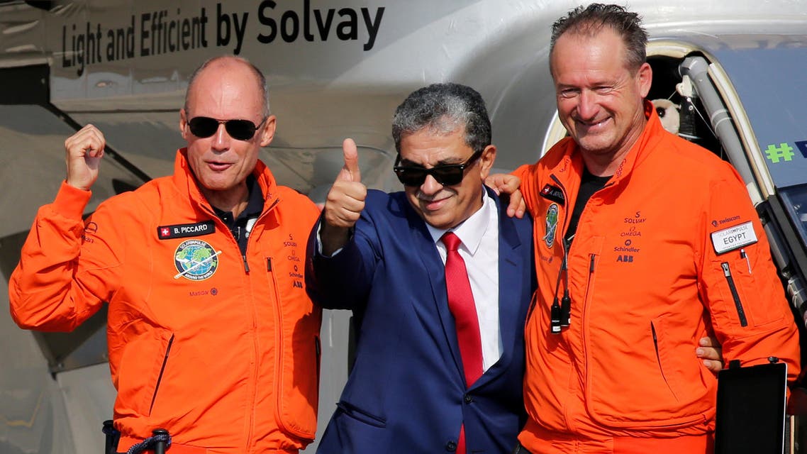 Solar Impulse 2 lands in Cairo 