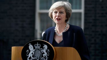 Britain's Prime Minister, Theresa May, speaks to the media outside number 10 Downing Street, in central London. (Reuters)