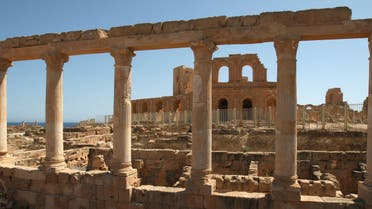The Roman Theater is seen through a public arena columns at the well-preserved ancient costal city of Sabrata, Libya June 14, 2008. (File Photo AP)