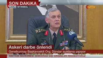 Turkish chief of staff: 104 coup plotters killed in failed rebellion