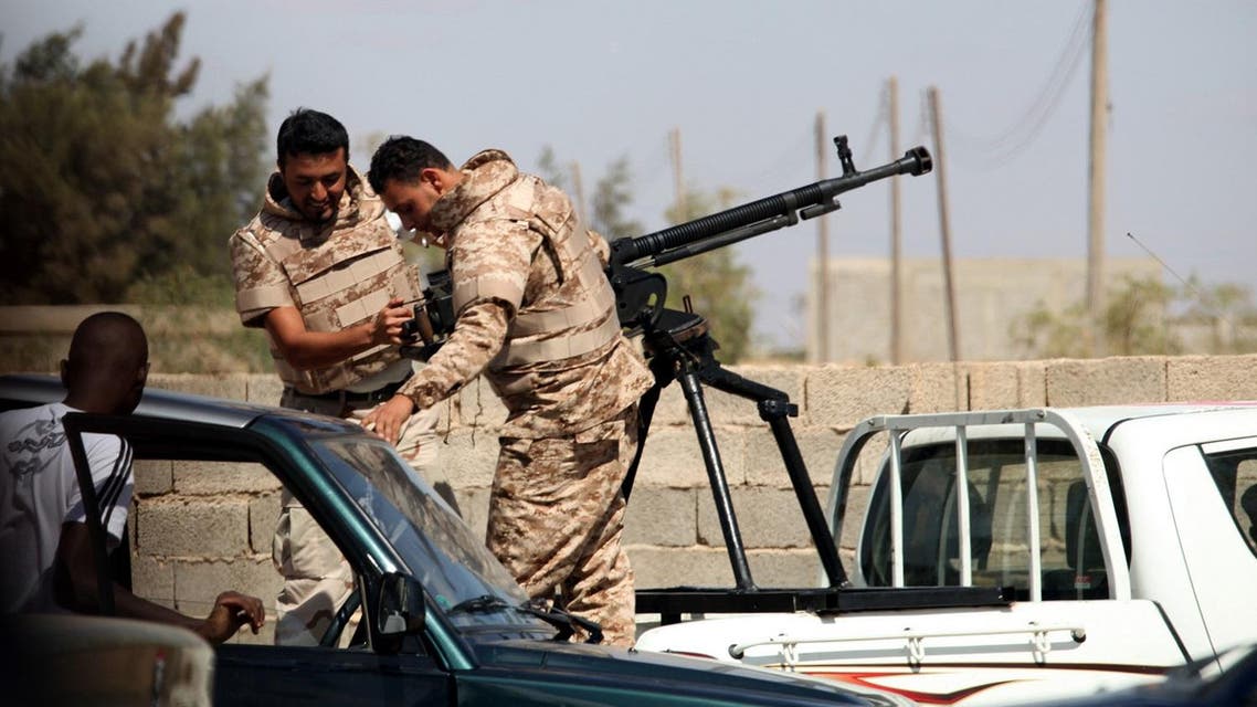 Libyan army soldiers AP