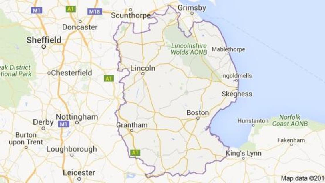 Three people include suspected gunman shot dead in incident in central British region of Lincolnshire. (Google Maps)