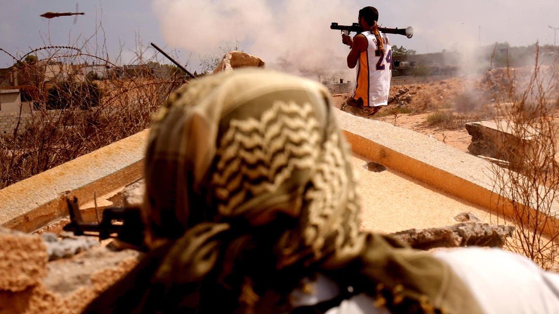 Libyan forces allied with the U.N.-backed government fire weapons during a battle with ISIS militants in Sirte, Libya, July 15, 2016. (Reuters)