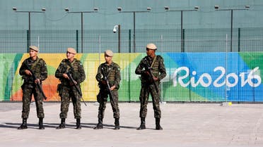 Brazilian Army Forces soldiers patrol outside the 2016 Rio Olympics Park in Rio de Janeiro. (Reuters)