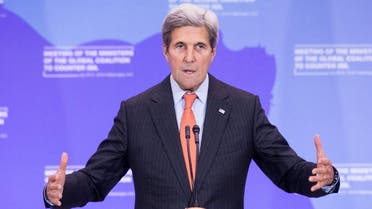 During a meeting of defense and foreign affairs chiefs from about 40 nations in the US-led coalition, Secretary of State John Kerry called on partners in the coalition against ISIS to increase intelligence sharing. (AFP)