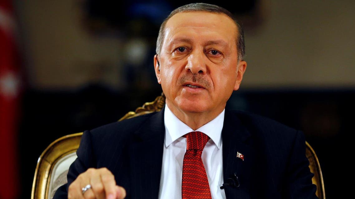 Turkish President Tayyip Erdogan attends an interview with Reuters at the Presidential Palace in Ankara, Turkey, July 21, 2016. (Reuters)