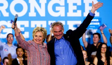 Kaine seen as helping the former secretary of state win over votes from reluctant independent male voters. (File photo: AFP)