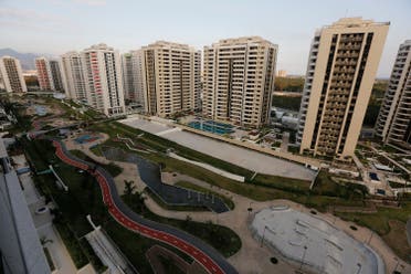 The Olympic Village stands ready in Rio de Janeiro, Brazil, Saturday, July 23, 2016. The brand new complex of residential towers are where nearly 11,000 athletes and some 6,000 coaches and other handlers will sleep, eat and train during the upcoming games, that will kickoff on Aug. 5 (AP)