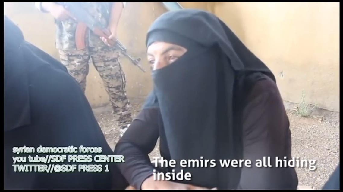 Footage published by Rudaw English showed a group of 10 ISIS men attempting to escape in disguise as regular Syrian women. (Photo courtesy: SDF Press Centre)