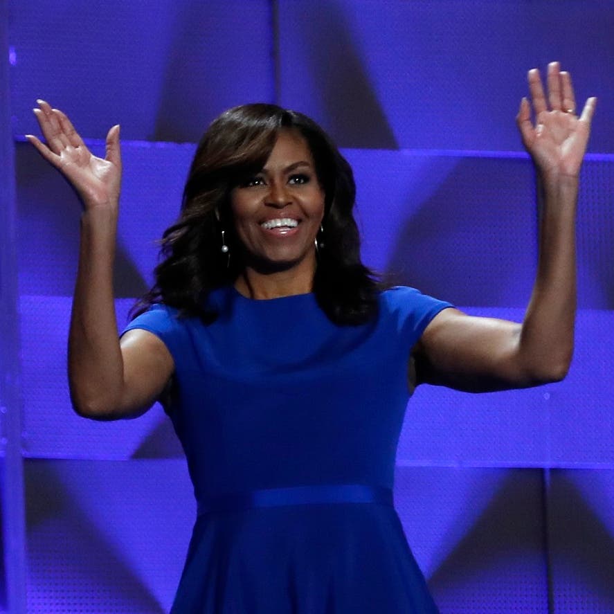 Michelle Obama dazzles DNC with US designer Christian Siriano dress