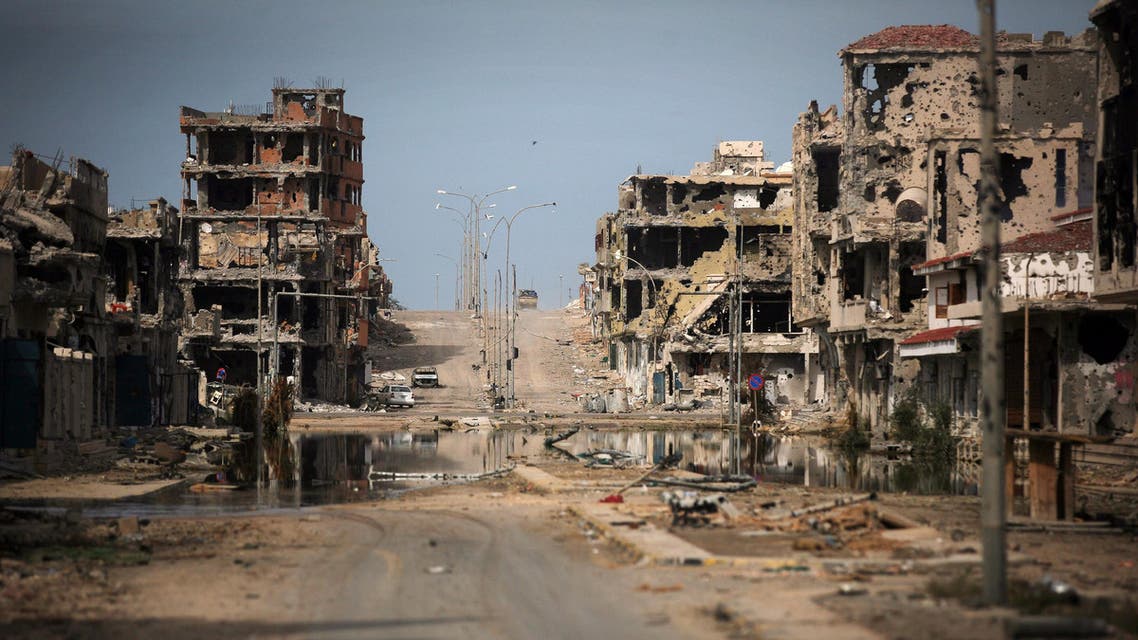This Oct. 22, 2011 file photo, shows a general view of buildings ravaged by fighting in Sirte, Libya.
