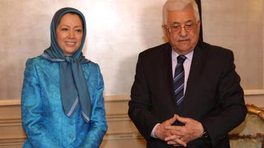 الرئيس الفلسطيني محمود عباس والمعارضة الإيرانية مريم رجوي
