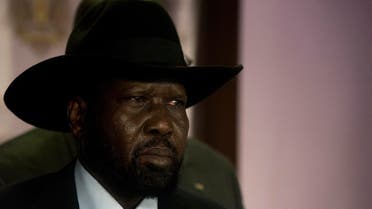 South Sudan President Salva Kiir looks on during a press conference prior to the shooting outside the presidential palace in Juba on July 8, 2016. (AFP)