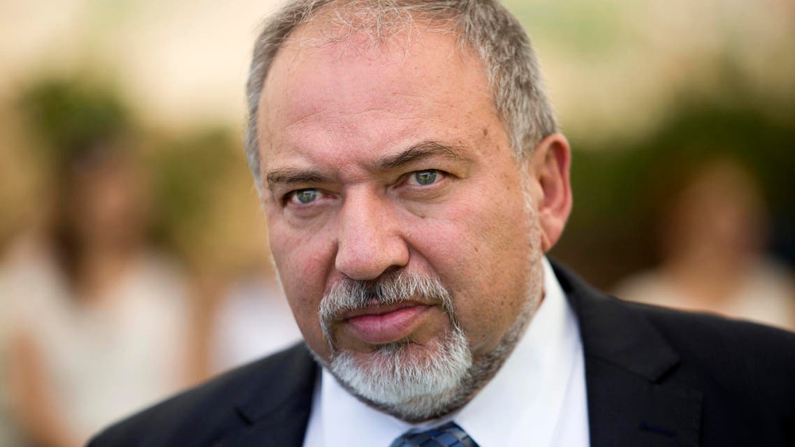 Israeli Defense Minister Avigdor Lieberman attends a special cabinet meeting to mark Jerusalem Day in Ein Lavan, on the outskirts of Jerusalem, Thursday, June 2, 2016. (AP)