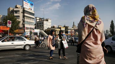 A street in northern Tehran, Iran.
