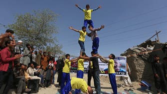 Afghan acrobats bring smiles to displaced children’s faces
