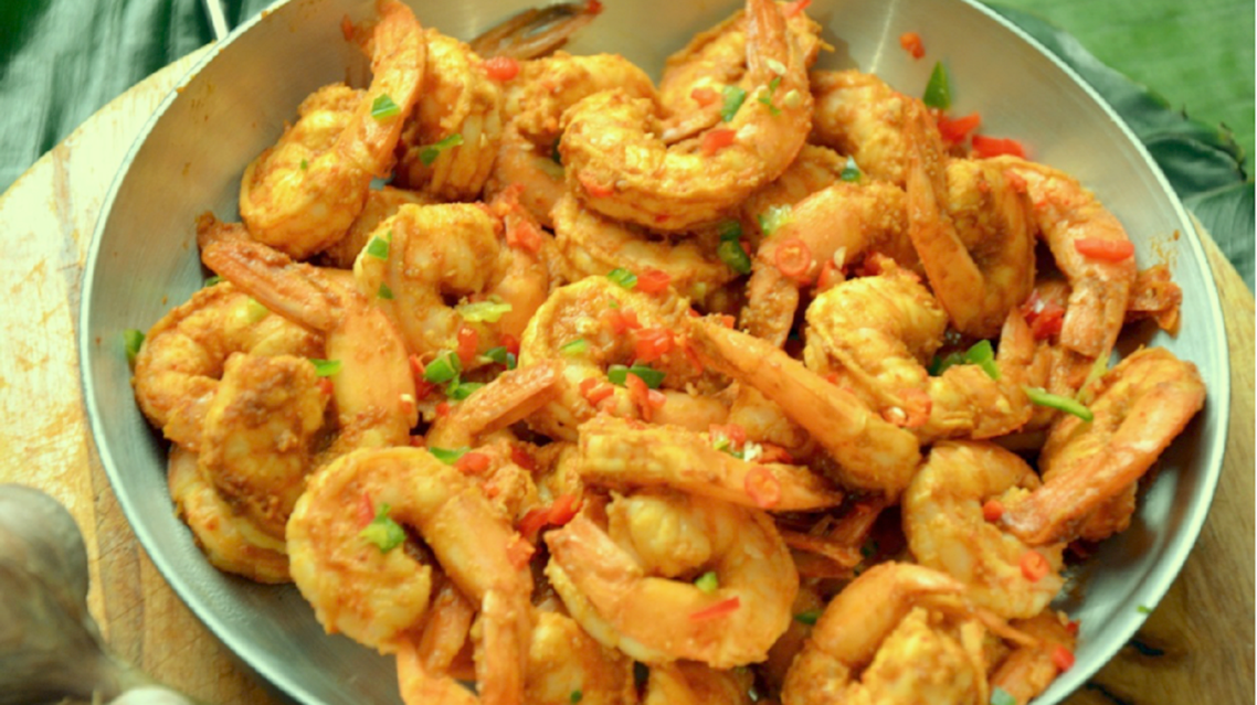 Tumtumta Jhinga - Spicy Prawns Photo courtesy Sheriar Hirjikaka