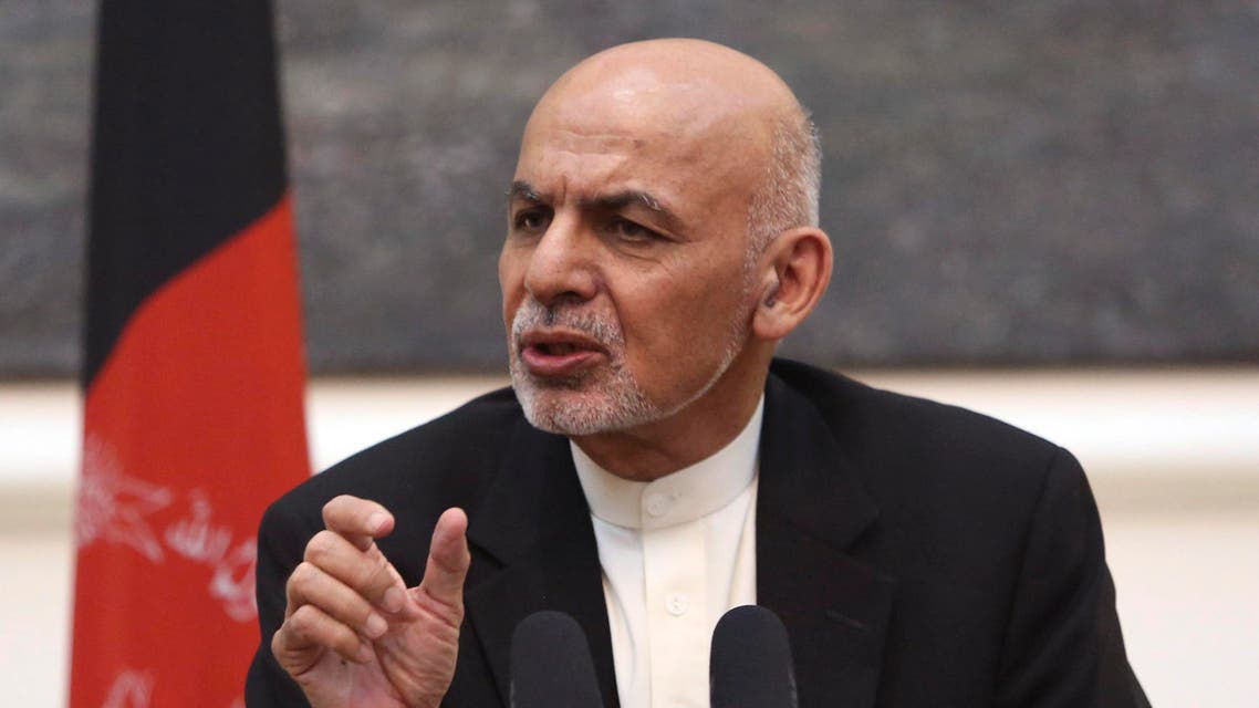 In this Tuesday, July 12, 2016 photo, Afghan President Ashraf Ghani speaks during a joint press conference with U.S. Secretary of Defense Ash Carter at the Presidential Palace in Kabul, Afghanistan. (AFP)