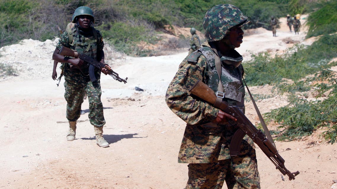 African Union soldiers, (AU) patrol in the Marka district 90k (56 miles) from the Somali capital, Mogadishu, Sunday, July 17, 2016, after several al-shabab attacks in Mogadishu in recent days. (Photo: AP))