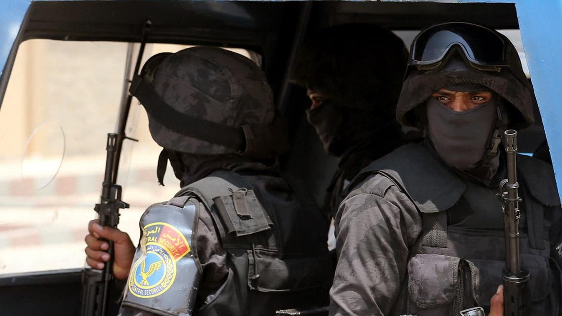 Members of the police special forces guard the funeral service of Egyptian-American Ahmed Zewail world's Nobel Prize in chemistry, who died last Tuesday at the age of 70 in the United States at his family's tomb in 6th of October City, outskirt of Cairo, Egypt, August 7, 2016. REUTERS