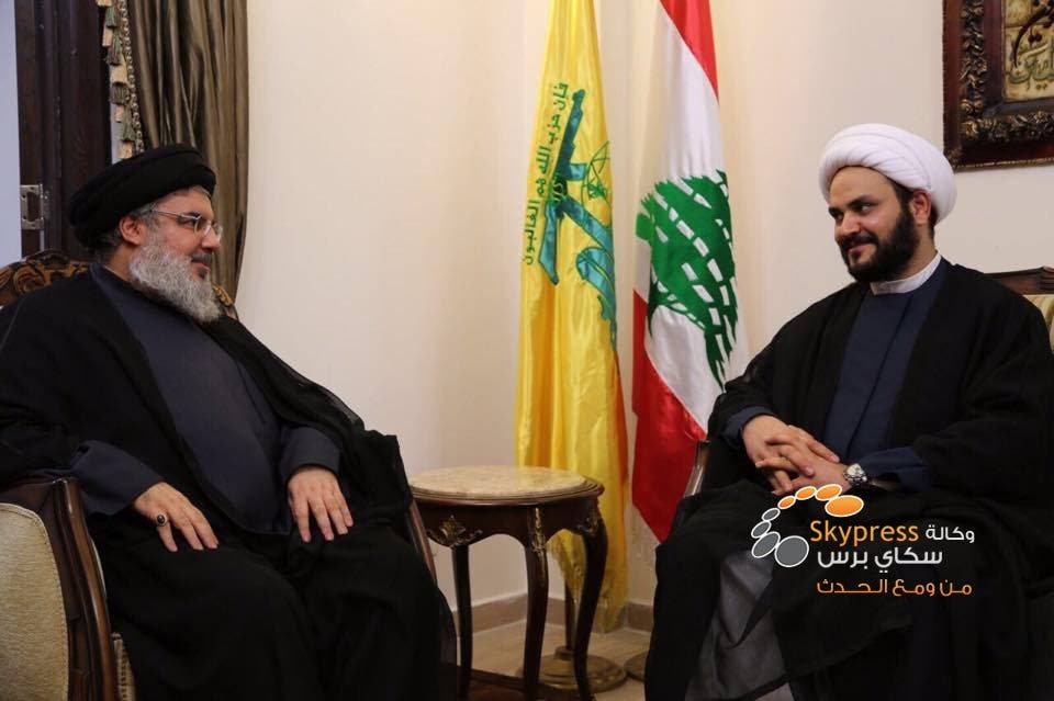 اكرم الكعبي مع حسن نصرالله