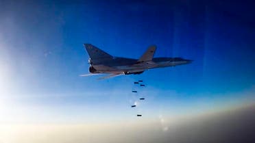  In this on Tuesday Aug. 16, 2016 frame grab provided by Russian Defence Ministry press service, aRussian long range bomber Tu-22M3 flies during an air strike over the Aleppo region of Syria. AP