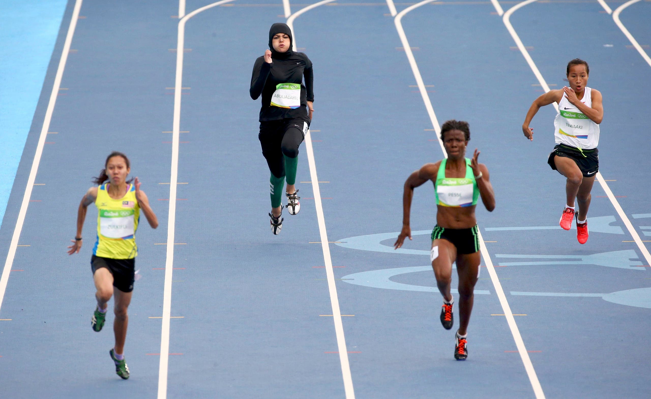 Kariman Abuljadayel (KSA) of Saudi Arabia competes. (Reuters)