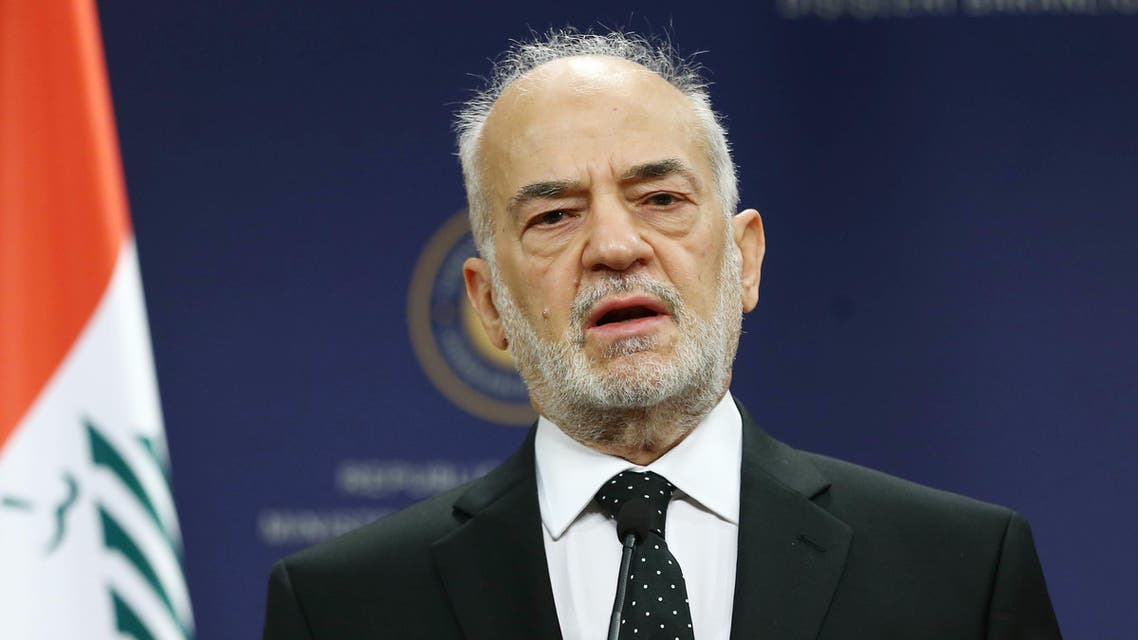 Iraqi Foreign Minister Ibrahim al-Jaafari addresses the media during a joint press briefing with his Turkish counterpart, within their meeting at the Foreign Ministry building in Ankara on July 14, 2015. (AFP)