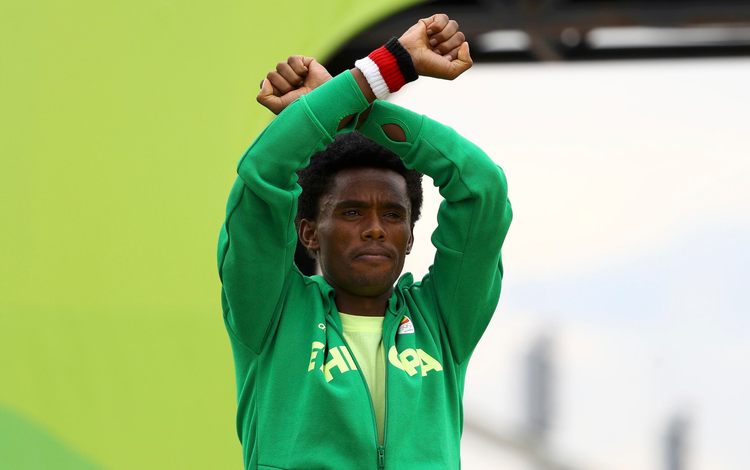 Olympic medallist Feyisa Lilesa’s gesture was a plea for justice for his people. (Reuters)