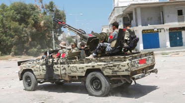 Libyan forces ride a military vehicle as they prepare for next advance against Islamic State holdouts in Sirte, Libya August 29, 2016. (Reuters)