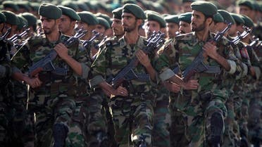 Members of Iran's Revolutionary Guards march during a military parade to commemorate the 1980-88 Iran-Iraq war in Tehran September 22, 2007. (Reuters)