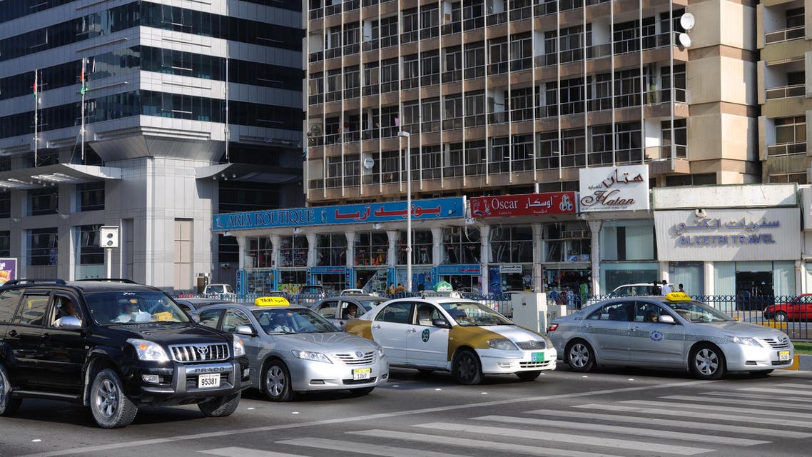 Street Scenery downtown in Abu Dhabi City. February 23, 2010 in Abu Dhabi, United Arab Emirates. shutter stock