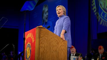 Democratic presidential nominee Hillary Clinton addresses the National Convention of the American Legion in Cincinnati, Ohio, U.S., August 31, 2016. REUTERS