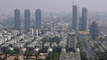 A picture shows a general view of the skyline of the Israeli city of Tel Aviv. (File photo: AFP)