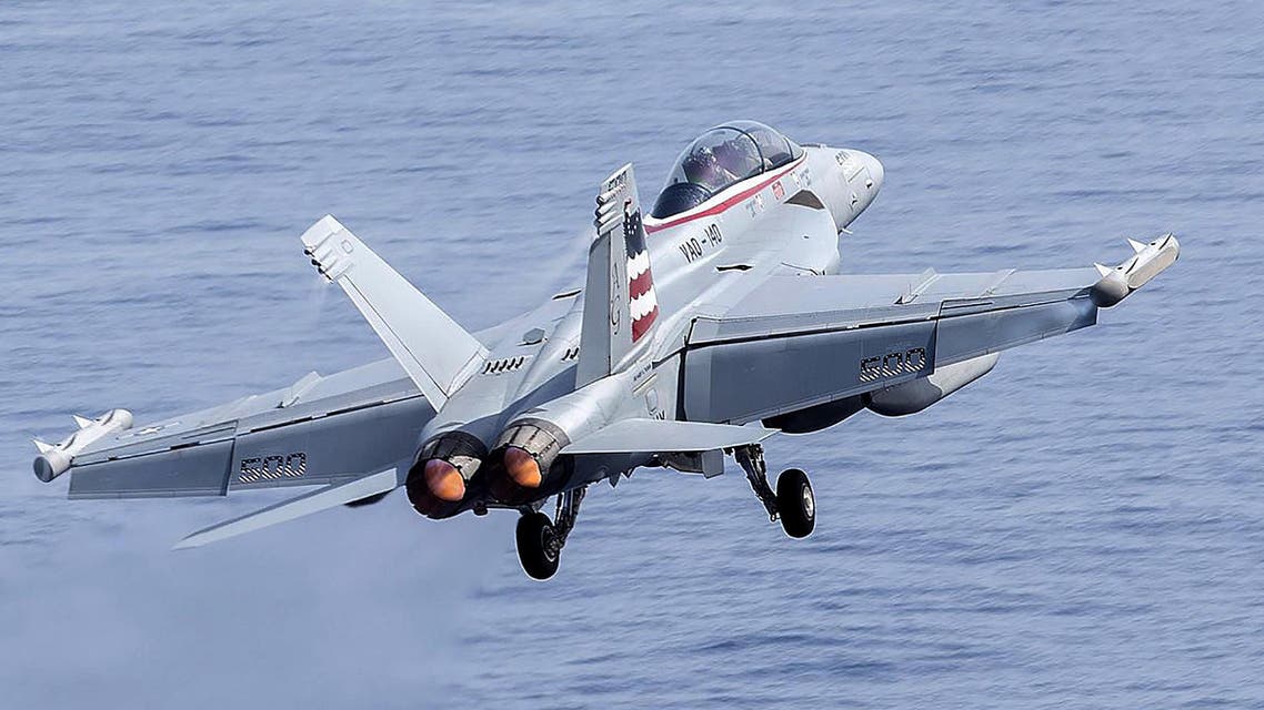 This handout photo taken on June 5, 2016 and released by the US Navy on June 16, 2016 shows a Boeing EA-18G Growler electronic warfare aircraft taking off from the USS John Stennis aircraft carrier at sea in the Indo-Asia-Pacific region.