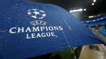 Football Soccer Britain - Manchester City v Borussia Monchengladbach - UEFA Champions League Group Stage - Group C - Etihad Stadium, Manchester, England - 13/9/16 General view of an umbrella during a storm before the game Action Images via Reuters / Carl Recine 