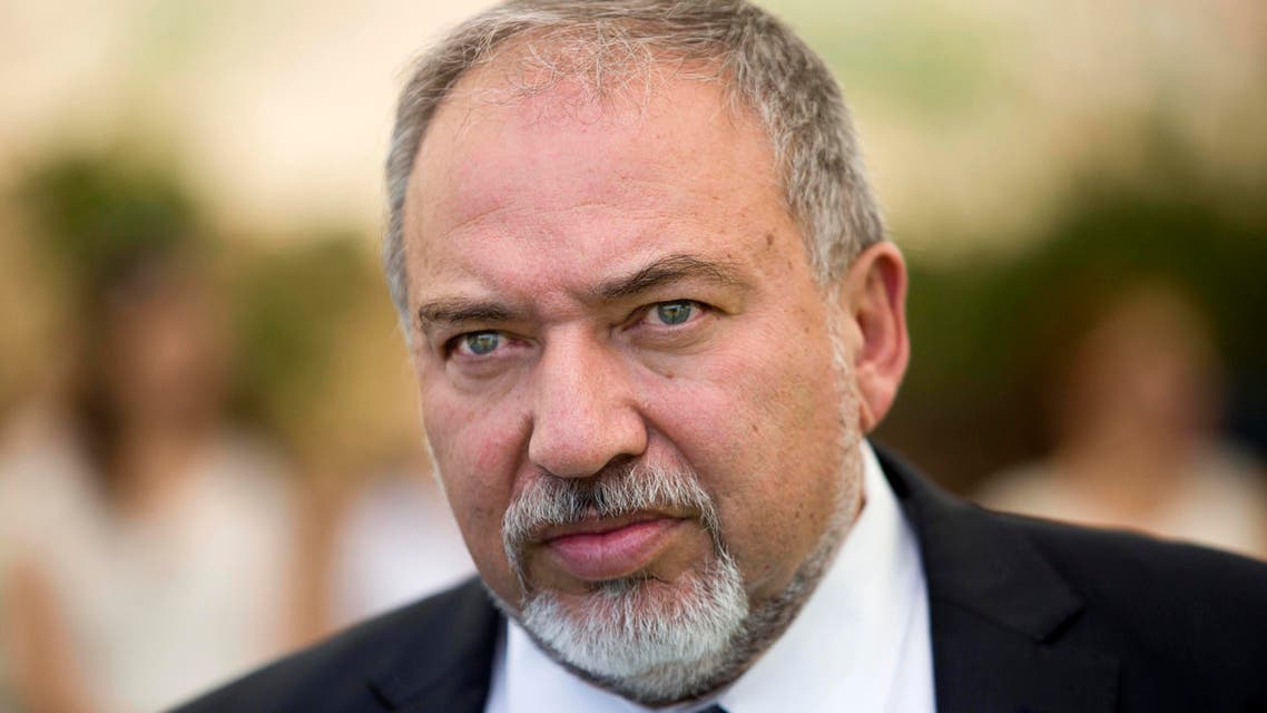 Israeli Defense Minister Avigdor Lieberman attends a special cabinet meeting to mark Jerusalem Day in Ein Lavan, on the outskirts of Jerusalem, Thursday, June 2, 2016. (Abir Sultan/Pool Photo via AP)
