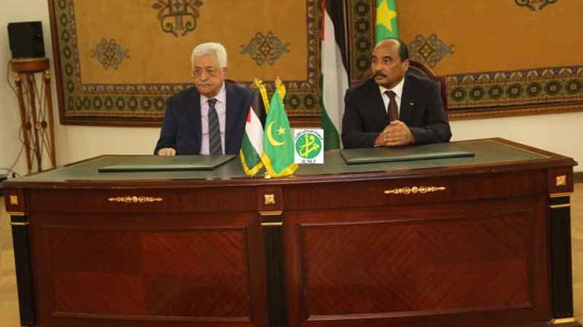 الرئيس الموريتاني والرئيس الفلسطيني