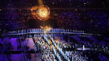 Performers take part in the closing ceremony. REUTERS