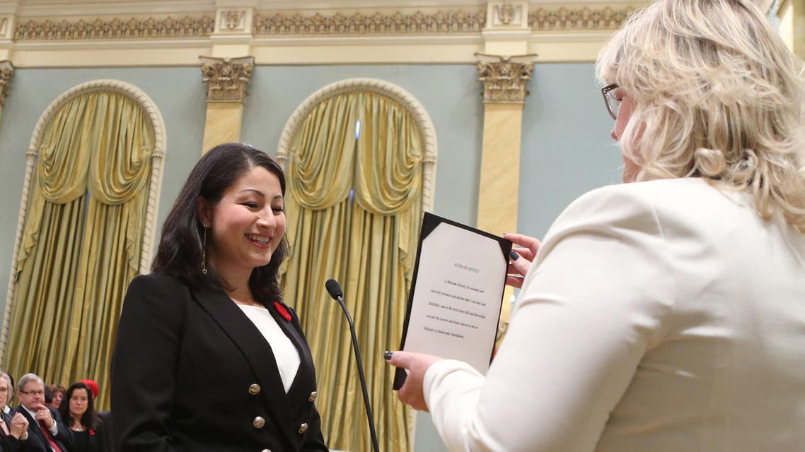 The 31-year-old democratic reform minister, Maryam Monsef, is the youngest member of Trudeau’s cabinet. (AFP)