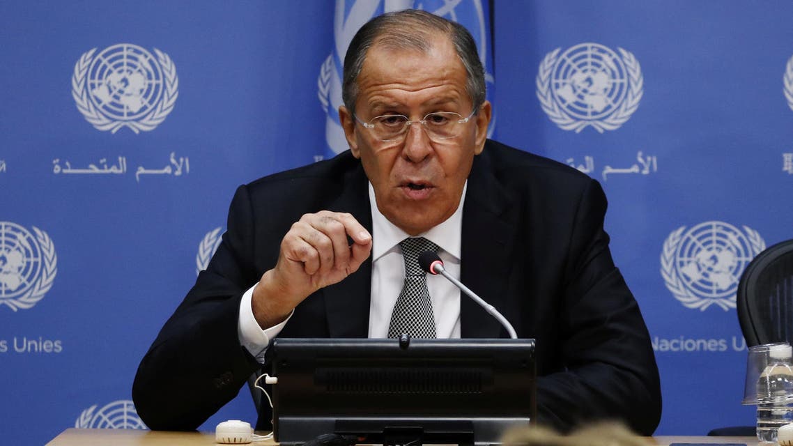 Russian Foreign Minister Sergei Lavrov takes part in a news conference at United Nations Headquarters in New York, U.S., September 23, 2016. REUTERS