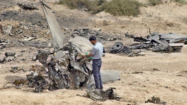 This file image shows a previous crashed F-7 fighter jet, which crashed shortly after taking off from a base during a training flight near the southwestern city of Quetta, Pakistan (File Photo: AP /Arshad Butt)