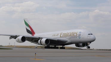 An Emirates A380 aircraft touches down at Chicago O'Hare International Airport (ORD) on Tuesday, July 19, 2016 marking the first A380 passenger service in O'Hare's history. (AP)