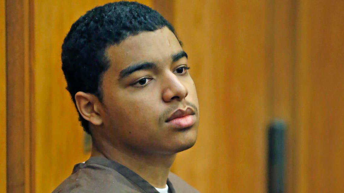 Marc Wabafiyebazu sits in court during his bail hearing at the Richard E. Gerstein Justice Building in Miami, Florida May 27, 2015. Wabafiyebazu is the 15-year-old son of the Canadian consul general in Miami who faces murder charges from a botched drug deal. The teenager was arrested on March 30 after he and his brother went to a Miami-area home to buy an estimated $5,000 worth of marijuana, according to police reports. REUTERS