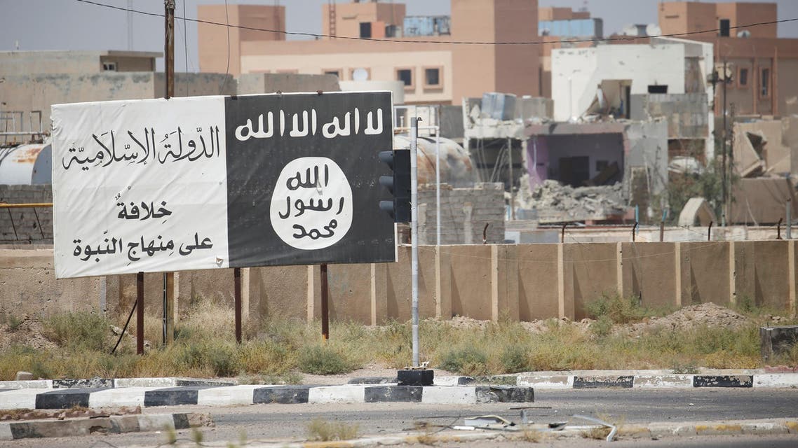 Flag of the ISIS militants is seen in Falluja, Iraq, June 25, 2016. REUTERS/Thaier Al-Sudani