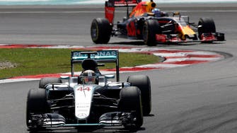 Ricciardo leads Red Bull one-two as Hamilton retires