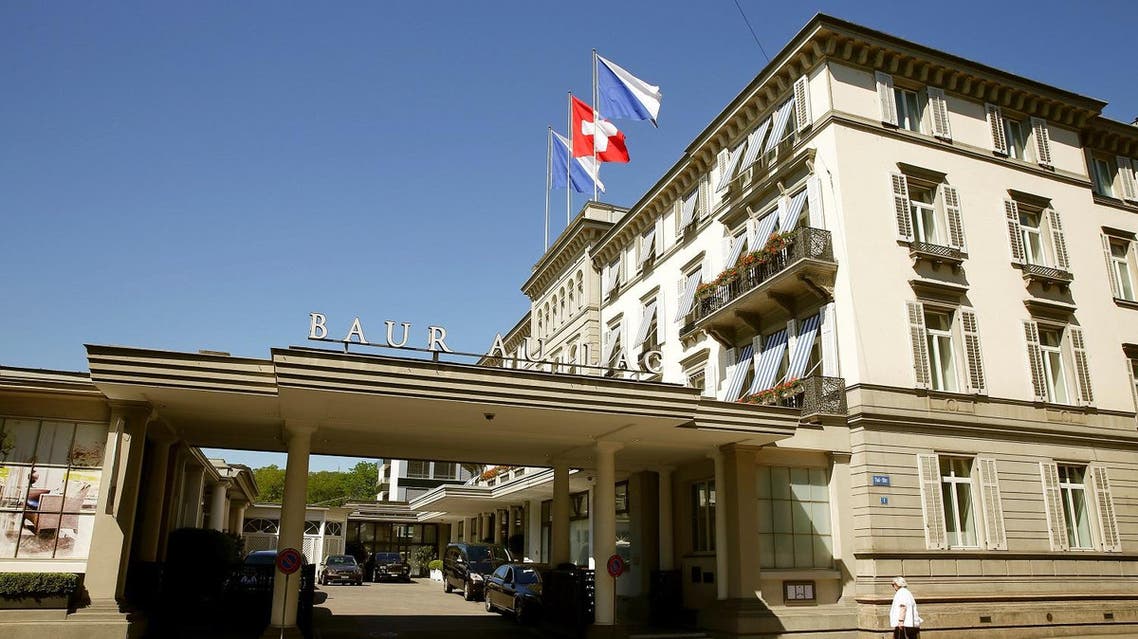 A general view shows the hotel Baur au Lac in Zurich, Switzerland. (Reuters)